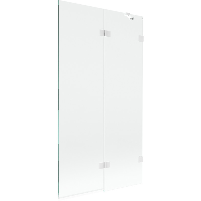 Mexen Lunar pare-douche 2 volets droit 100 x 150 cm, transparent, blanc - 897-100-100-20-00-P
