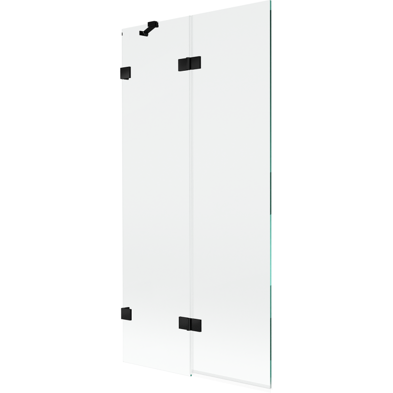 Mexen Lunar paroi de baignoire 2 panneaux gauche 90 x 150 cm, transparent, noir - 897-090-100-70-00-L