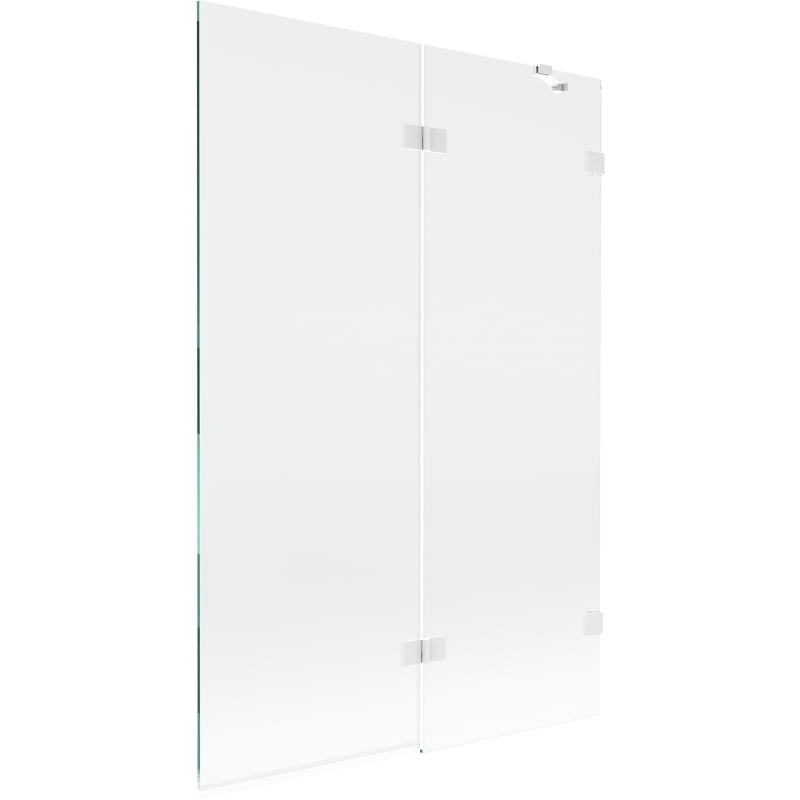 Mexen Lunar pare-douche à 2 volets droit 120 x 150 cm, transparent, blanc - 897-120-100-20-00-P