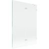 Mexen Lunar pare-douche à 2 volets droit 120 x 150 cm, transparent, blanc - 897-120-100-20-00-P