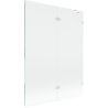 Mexen Lunar paroi de douche à deux volets droit 130 x 150 cm, transparent, blanc - 897-130-100-20-00-P