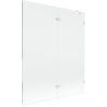 Mexen Lunar paroi de baignoire 2 volets droit 140 x 150 cm, transparent, blanc - 897-140-100-20-00-P