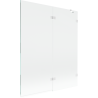 Paroi de baignoire Mexen Lunar à 2 volets droite 140 x 150 cm, transparent, blanc - 897-140-100-20-00-P