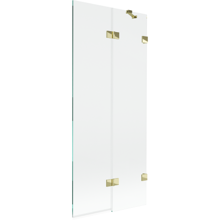 Paroi de baignoire Mexen Lunar 2 volets droite 80 x 150 cm, transparent, or - 897-080-100-50-00-P