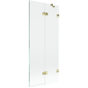 Paroi de baignoire Mexen Lunar 2 volets droite 80 x 150 cm, transparent, or - 897-080-100-50-00-P
