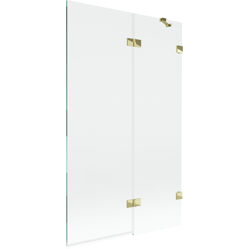 Mexen Lunar paroi de douche 2 volets droite 110 x 150 cm, transparent, doré - 897-110-100-50-00-P