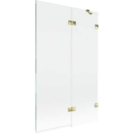 Mexen Lunar paroi de douche 2 volets droite 110 x 150 cm, transparent, doré - 897-110-100-50-00-P
