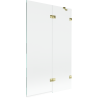 Mexen Lunar paroi de douche 2 volets droite 110 x 150 cm, transparent, doré - 897-110-100-50-00-P