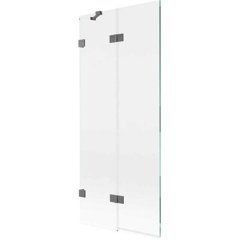 Mexen Lunar paroi de baignoire à 2 volets gauche 80 x 150 cm, transparent, gun metal - 897-080-100-95-00-L