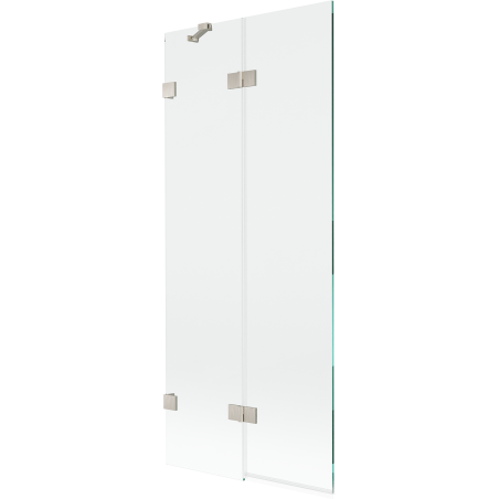 Mexen Lunar paroi de baignoire à deux volets, gauche 80 x 150 cm, transparent, nickel brossé - 897-080-100-97-00-L