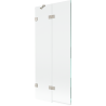 Mexen Lunar pare-douche à deux volets gauche 80 x 150 cm, transparent, nickel brossé - 897-080-100-97-00-L