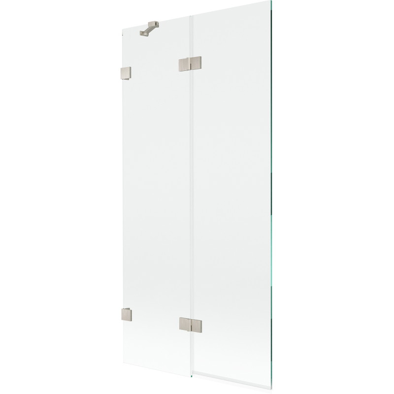 Mexen Lunar paroi de baignoire à deux volets gauche 90 x 150 cm, transparent, nickel brossé - 897-090-100-97-00-L