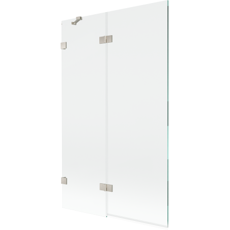 Mexen Lunar paroi de baignoire 2 volets gauche 110 x 150 cm, transparent, nickel brossé - 897-110-100-97-00-L