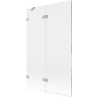 Mexen Lunar paroi de baignoire 2 volets gauche 110 x 150 cm, transparent, nickel brossé - 897-110-100-97-00-L
