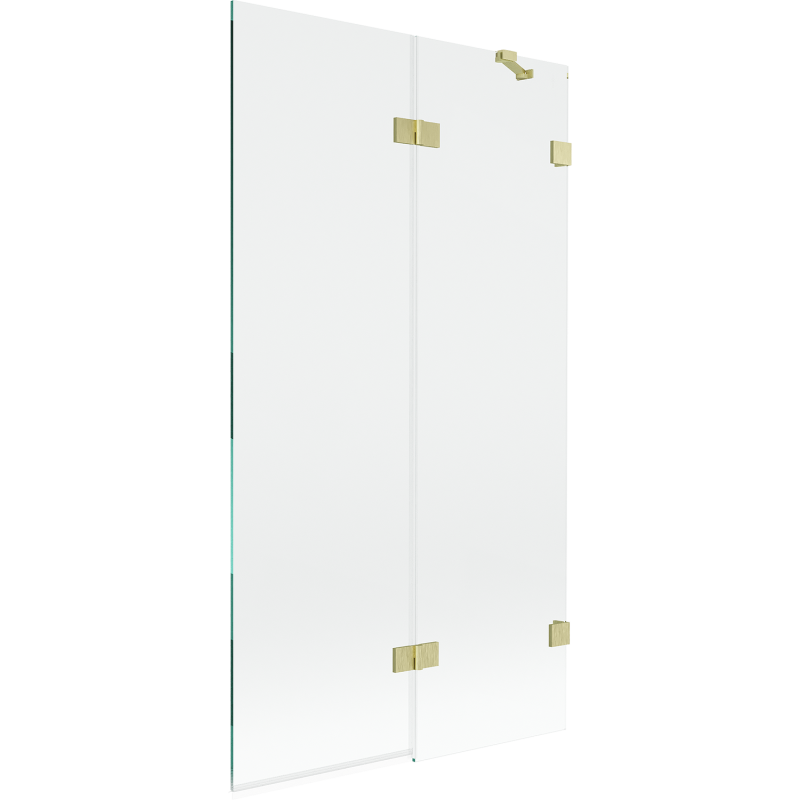 Paroi de baignoire 2 volets Mexen Lunar droite 100 x 150 cm, transparent, doré brossé - 897-100-100-55-00-P