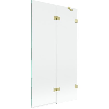 Mexen Lunar pare-douche à 2 volets, côté droit, 100 x 150 cm, transparent, or brossé - 897-100-100-55-00-P