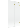 Mexen Lunar pare-douche à 2 volets, côté droit, 100 x 150 cm, transparent, or brossé - 897-100-100-55-00-P