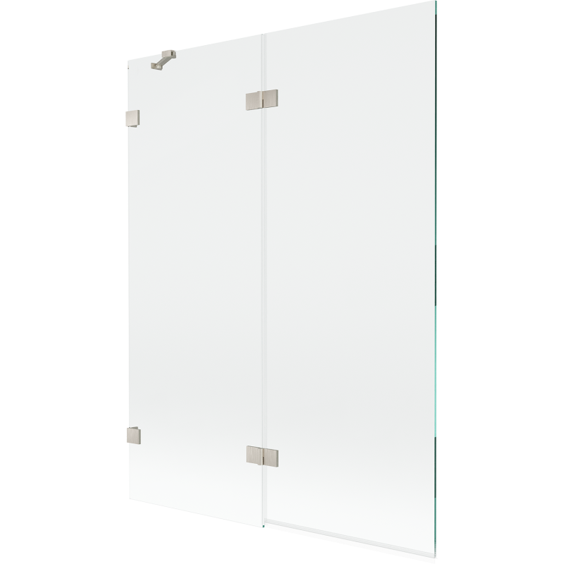 Mexen Lunar paroi de baignoire à 2 vantaux gauche 130 x 150 cm, transparent, nickel brossé - 897-130-100-97-00-L