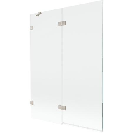 Mexen Lunar paroi de baignoire à 2 vantaux gauche 130 x 150 cm, transparent, nickel brossé - 897-130-100-97-00-L
