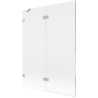 Mexen Lunar paroi de baignoire à 2 vantaux gauche 130 x 150 cm, transparent, nickel brossé - 897-130-100-97-00-L