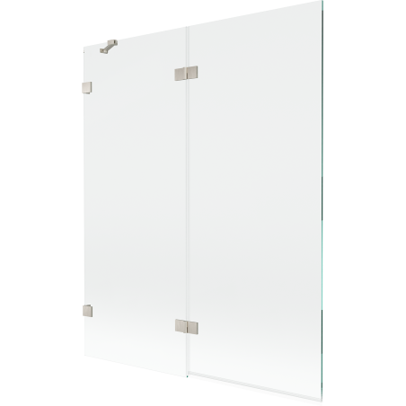 Mexen Lunar paroi de baignoire pivotante 2 volets gauche 140 x 150 cm, transparent, nickel brossé - 897-140-100-97-00-L