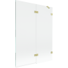Mexen Lunar pare-douche à 2 volets droit 130 x 150 cm, transparent, or brossé - 897-130-100-55-00-P
