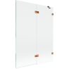 Mexen Lunar pare-douche de baignoire pliant 2 volets droit 130 x 150 cm, transparent, or rose - 897-130-100-60-00-P