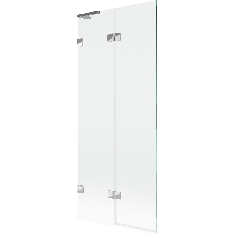 Mexen Lunar L paroi de baignoire 2 volets gauche 80 x 150 cm, transparent, chrome - 897L-080-100-01-00-L