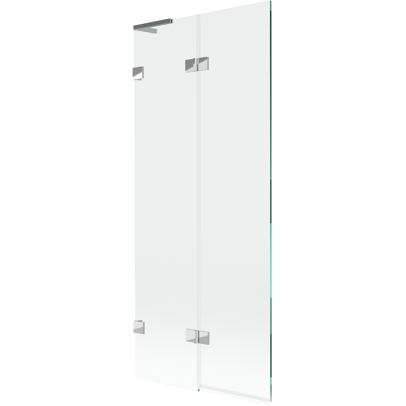 Mexen Lunar L paroi de baignoire à 2 volets gauche 80 x 150 cm, transparent, chromé - 897L-080-100-01-00-L