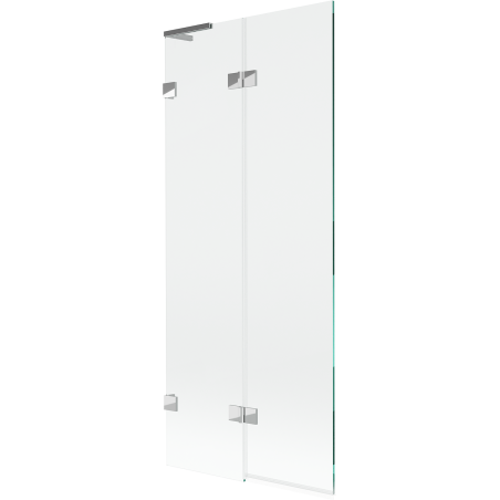 Mexen Lunar L paroi de baignoire 2 volets gauche 80 x 150 cm, transparent, chrome - 897L-080-100-01-00-L