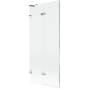Mexen Lunar L paroi de baignoire 2 volets gauche 80 x 150 cm, transparent, chrome - 897L-080-100-01-00-L