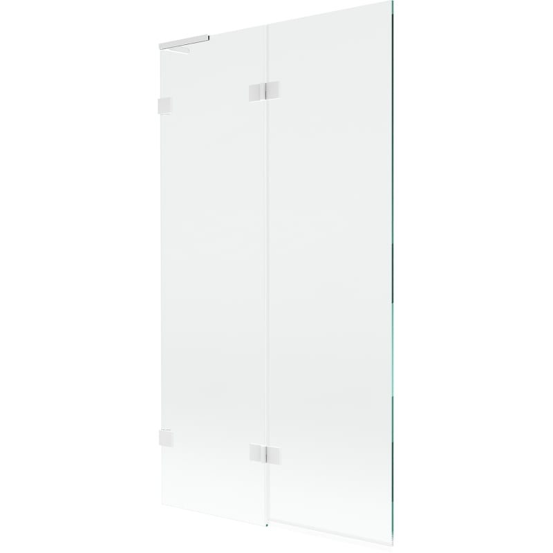 Mexen Lunar L paroi de baignoire à 2 volets à gauche 100 x 150 cm, transparent, blanc - 897L-100-100-20-00-L