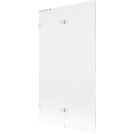 Paroi de baignoire Mexen Lunar L à 2 panneaux gauche 100 x 150 cm, transparent, blanc - 897L-100-100-20-00-L