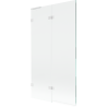 Paroi de baignoire Mexen Lunar L à 2 panneaux gauche 100 x 150 cm, transparent, blanc - 897L-100-100-20-00-L