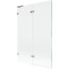 Paroi de baignoire Mexen Lunar L 2 volets gauche 120 x 150 cm, transparent, chrome - 897L-120-100-01-00-L