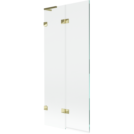 Mexen Lunar L pare-baignoire 2 panneaux à charnières à gauche 80 x 150 cm, transparent, doré - 897L-080-100-50-00-L