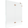 Paroi de baignoire Mexen Lunar 2 volets droite 140 x 150 cm, transparent, cuivre brossé - 897-140-100-65-00-P