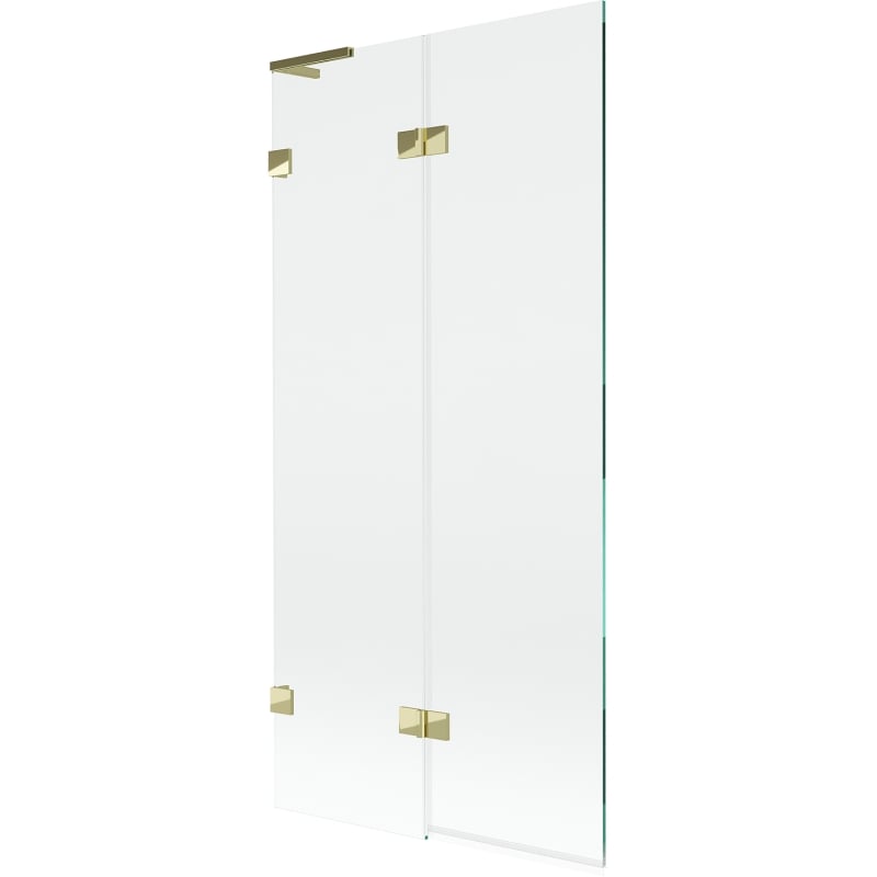 Mexen Lunar L écran de baignoire 2 volets gauche 90 x 150 cm, transparent, doré - 897L-090-100-50-00-L