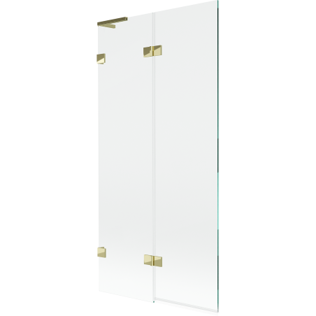 Mexen Lunar L écran de baignoire 2 volets gauche 90 x 150 cm, transparent, doré - 897L-090-100-50-00-L