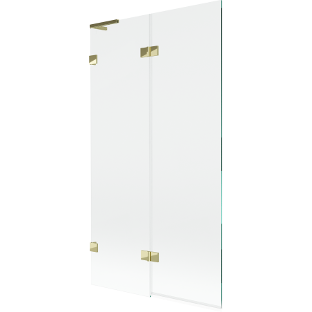 Mexen Lunar L paroi de baignoire 2 volets gauche 100 x 150 cm, transparent, doré - 897L-100-100-50-00-L
