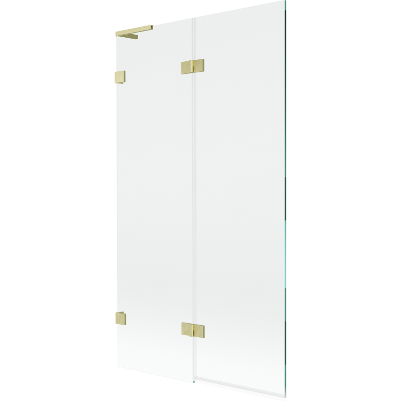 Paroi de baignoire Mexen Lunar L 2 volets gauche 100 x 150 cm, transparent, doré brossé - 897L-100-100-55-00-L