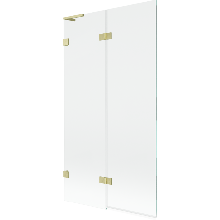 Paroi de baignoire Mexen Lunar L 2 volets gauche 100 x 150 cm, transparent, doré brossé - 897L-100-100-55-00-L