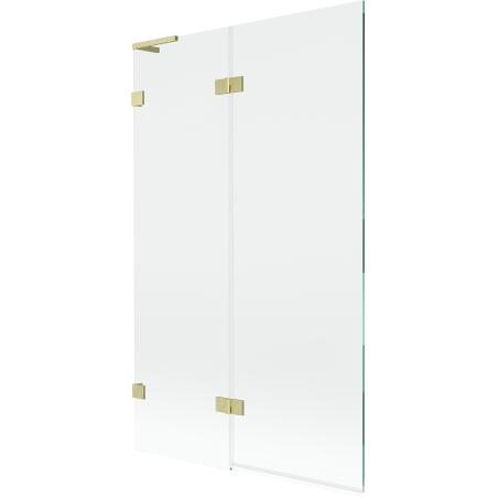 Mexen Lunar L paroi de baignoire 2 volets gauche 110 x 150 cm, transparent, or brossé - 897L-110-100-55-00-L