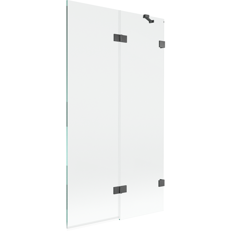 Mexen Lunar paroi de baignoire 2 battants droite 100 x 150 cm, transparent, gris canon brossé - 897-100-100-66-00-P