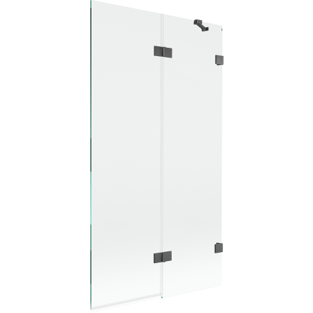 Mexen Lunar paroi de baignoire 2 battants droite 100 x 150 cm, transparent, gris canon brossé - 897-100-100-66-00-P