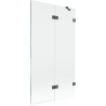 Mexen Lunar paroi de baignoire 2 battants droite 100 x 150 cm, transparent, gris canon brossé - 897-100-100-66-00-P
