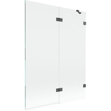 Mexen Lunar paroi de baignoire 2 volets droite 130 x 150 cm, transparent, gris canon brossé - 897-130-100-66-00-P