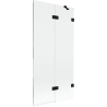 Paroi de bain 2 volets droite Mexen Lunar 90 x 150 cm, transparent, noir - 897-090-100-70-00-P