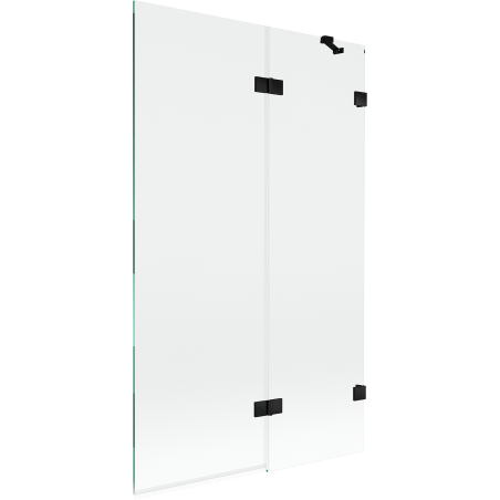 Mexen Lunar paroi de douche à 2 battants droite 110 x 150 cm, transparent, noir - 897-110-100-70-00-P