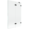 Mexen Lunar paroi de douche à 2 battants droite 110 x 150 cm, transparent, noir - 897-110-100-70-00-P